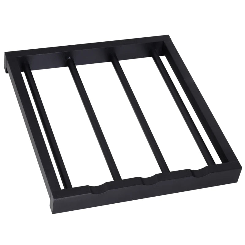 Carrito auxiliar de cocina con ruedas con cajones y cestas — negro y madera