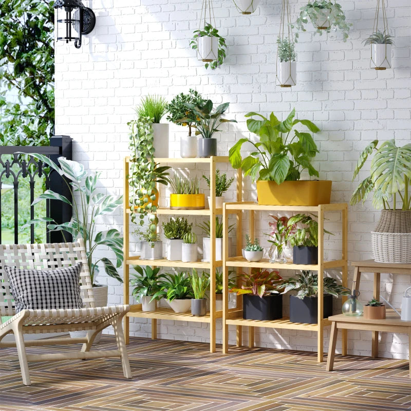 Estantería compacta de bambú para baño, cocina y espacios pequeños